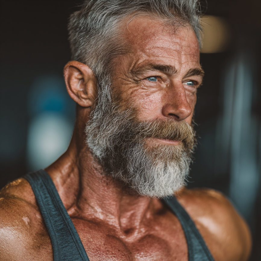 Grup de seniori îmbinând exercițiile cu natura